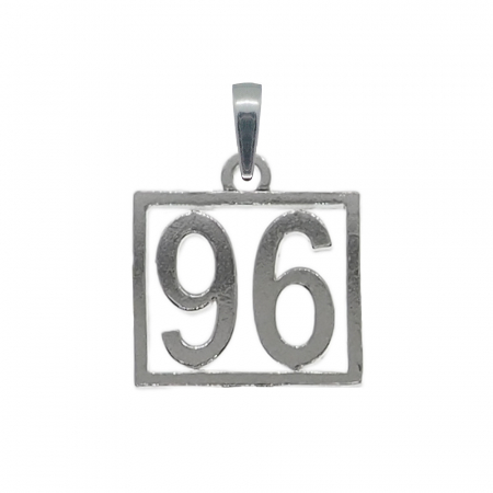 Pandantive din argint cu cifre: - Pandantiv argint Cifra 96 numar norocos cifre aniversare 10249_6275 Dras