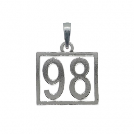 Pandantive din argint cu cifre: - Pandantiv argint Cifra 98 numar norocos cifre aniversare 10249_8275 Dras