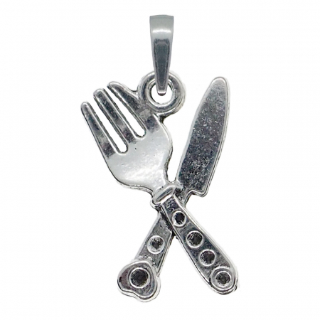 Bucatar - Pandantiv argint Cutit furculita 9335185 Dras