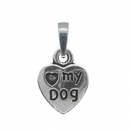 Cu caini - Pandantiv argint Inima Love my dog 9287205 Dras