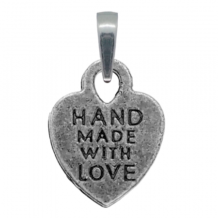 Cu inimioare - Pandantiv argint Inimioara hand made with love 9570145 Dras