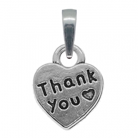 Cu inimioare - Pandantiv argint Inimioara thank you 9574155 Dras