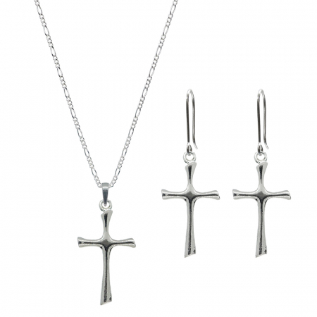 Set lantisor si cercei din argint: - Set lantisor cercei argint Cruciulita 4219900 Dras