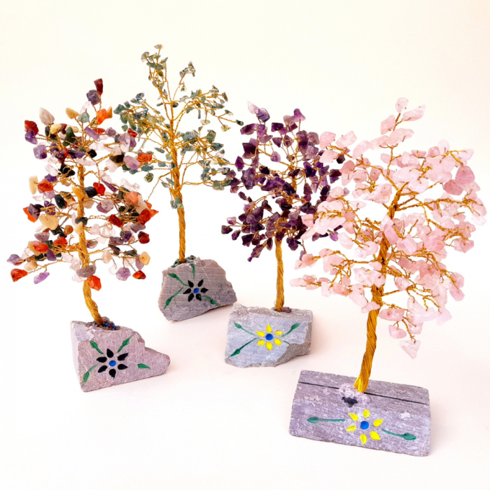 Copacel decorativ cu pietre semipretioase: Cuart Roz [5]