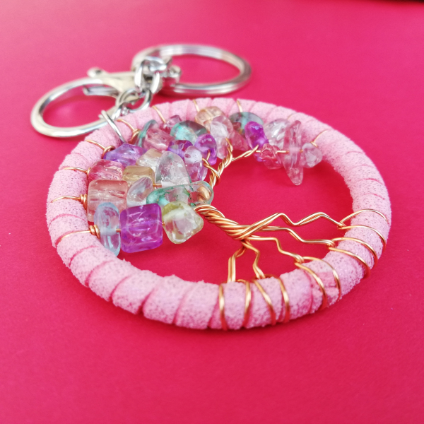 Breloc Dreamcatcher Pink Tree [3]