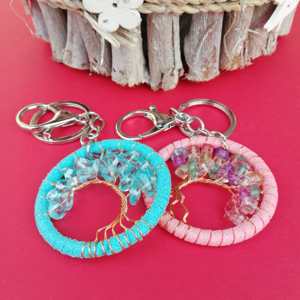 Breloc Dreamcatcher Pink Tree [4]