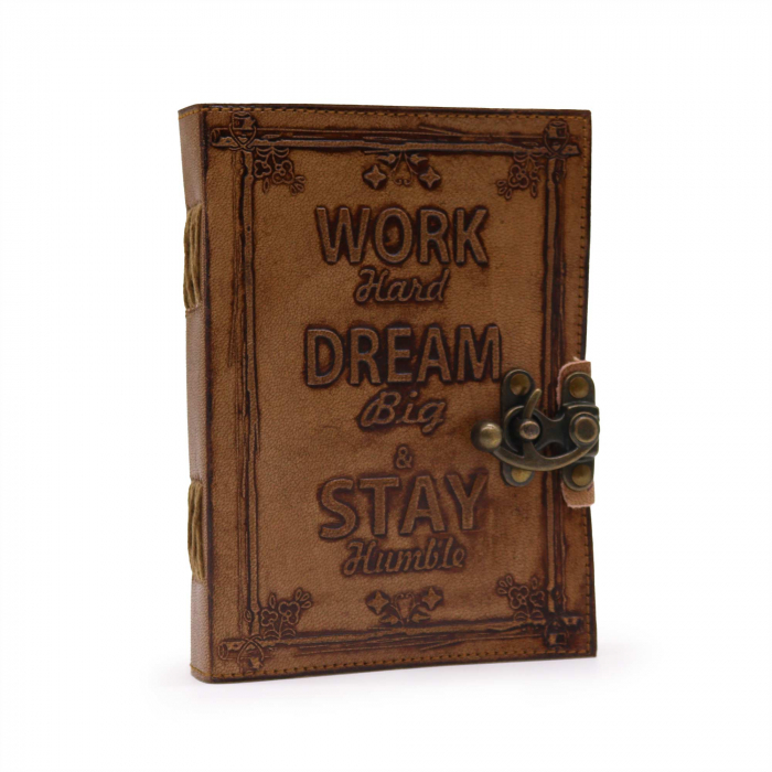 Agenda din piele Work Hard Dream Big [2]