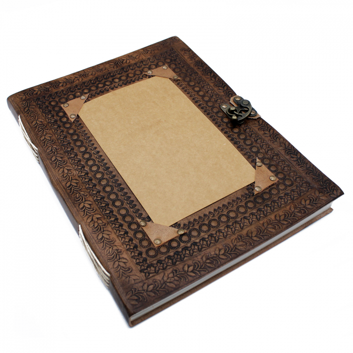 Agenda uriasa din piele Druid, coperta DIY [2]