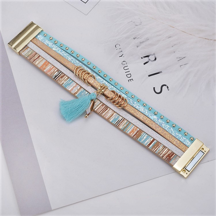 Bratara Boho Multistrat Pastel Blue [2]