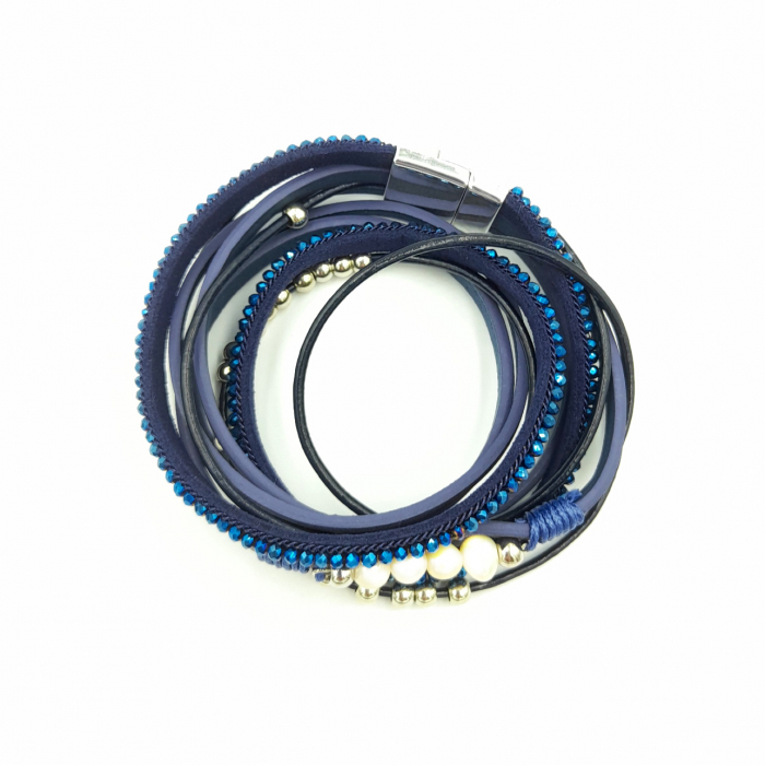 Bratara Multistrat Pearl Blue [2]
