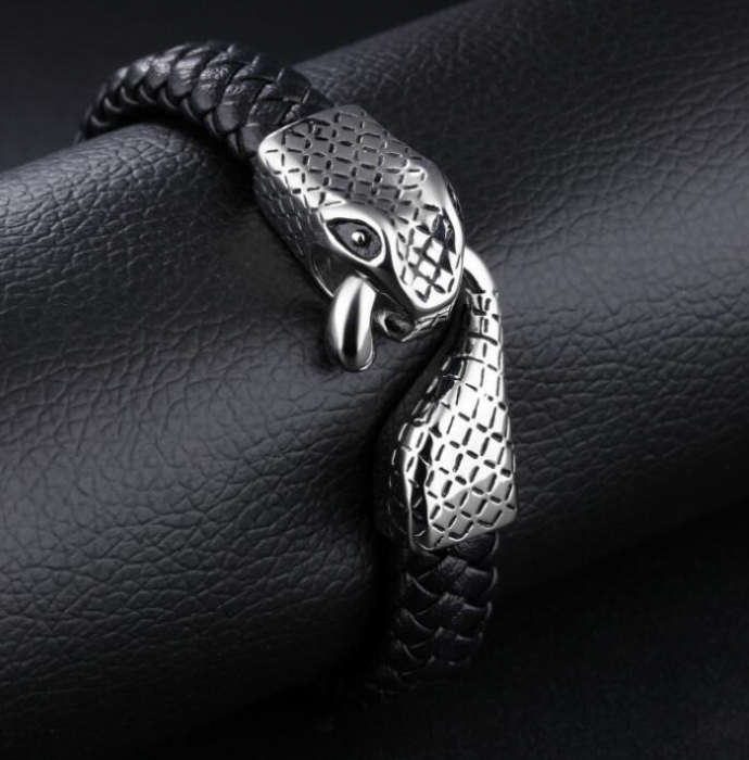 Bratara Piele Viking Snake [3]