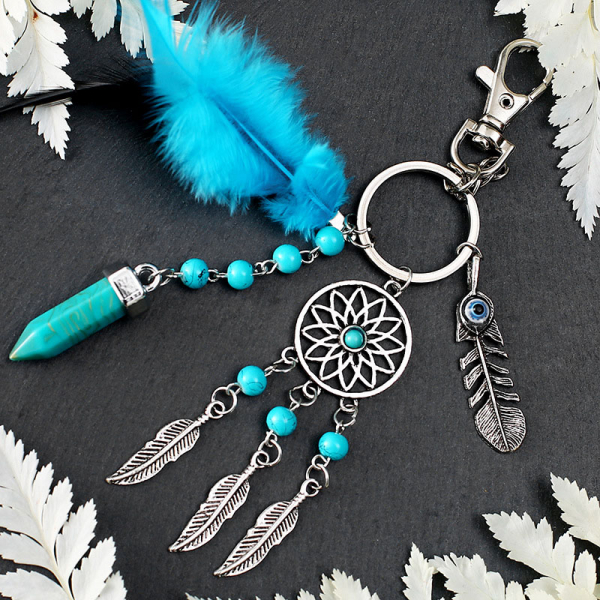 Breloc Dreamcatcher Turcoaz [2]