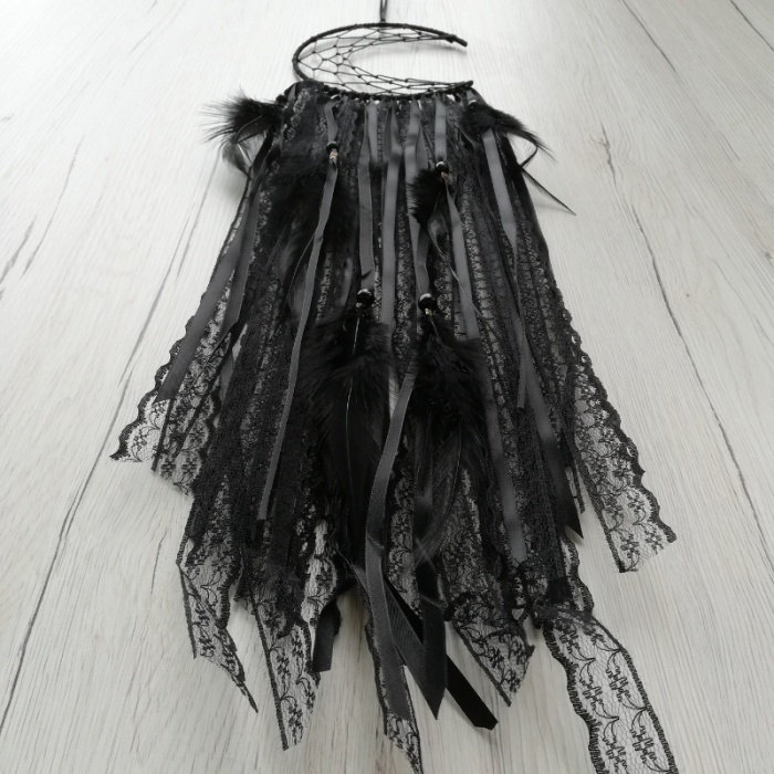Dreamcatcher Semiluna Lace, Negru [2]
