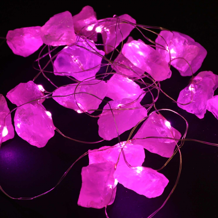 Ghirlanda Luminoasa Decorativa din Cuart Roz [2]
