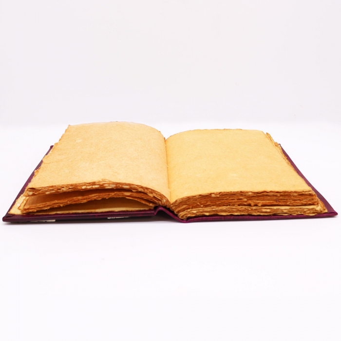 Jurnal din Piele cu pagini din hartie handmade si gravura Hamsa [4]