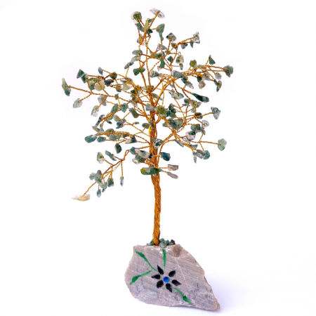 Obiecte Orgonice - Copacel decorativ cu pietre semipretioase: Agat Verde