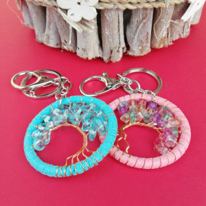 Breloc Dreamcatcher Pink Tree [3]