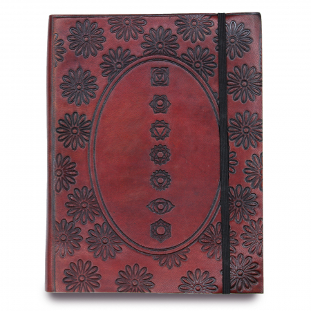 Jurnale din Piele - Agenda din piele Chakra Flower