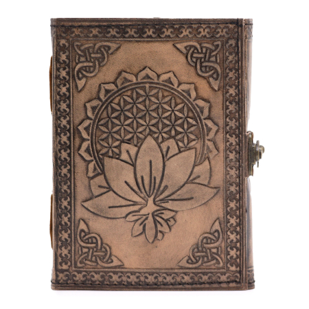 Jurnale din Piele - Agenda din piele Lotus Floarea Vietii