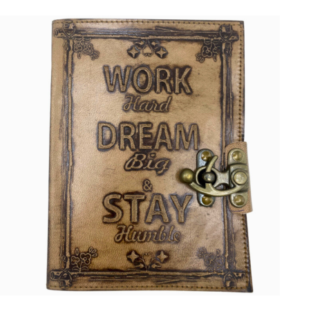 Jurnale din Piele - Agenda din piele Work Hard Dream Big