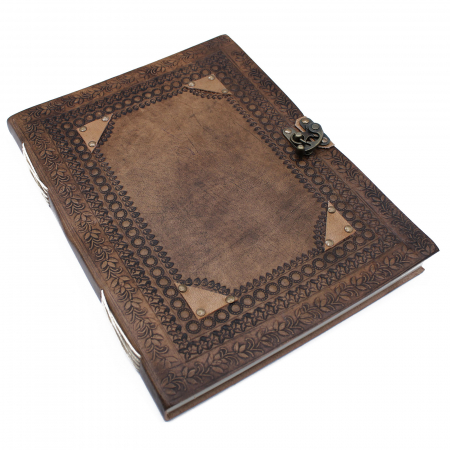 Agenda uriasa din piele Druid, coperta DIY [2]