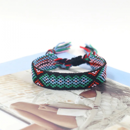 Bratari pentru EL - Bratara Aztec Vibes Negru si Verde