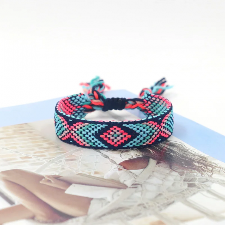 Bratari pentru EA - Bratara Aztec Vibes Roz si Albastru