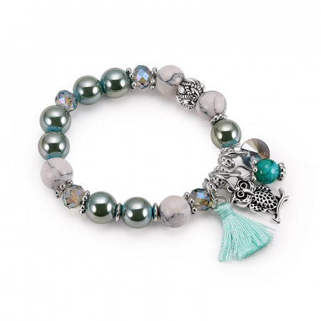 Bratari pentru EA - Bratara Owl Turquoise