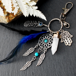 Brelocuri - Breloc Dreamcatcher Fatima Blue