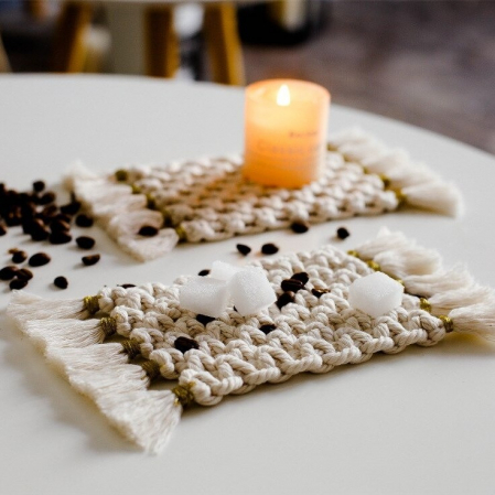 Lumanari Parfumate - Decoratiune Macrame Aztec