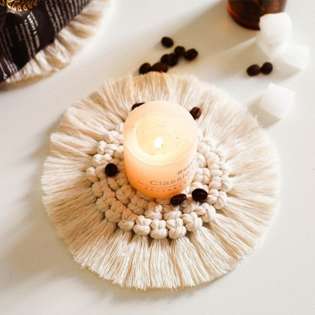 Lumanari Parfumate - Decoratiune Macrame Spiral Knot
