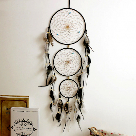 Dreamcatchers - Dreamcatcher 3 Hoops Black