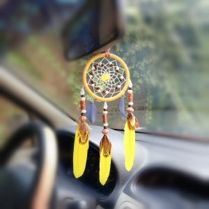 Pentru masina - Dreamcatcher Yellow Leaf