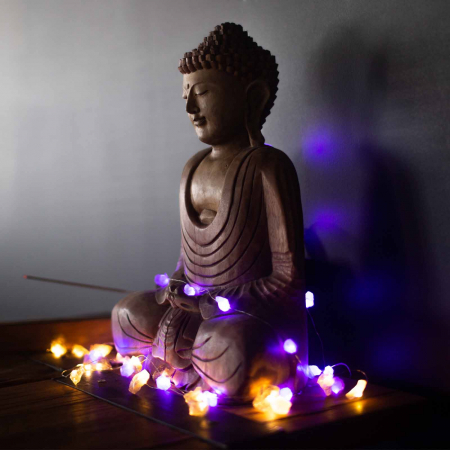 Ghirlanda Luminoasa Decorativa din Cuart Roz [3]
