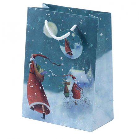 Ambalaje Cadouri - Punga cadou medie - Winter Art Santa