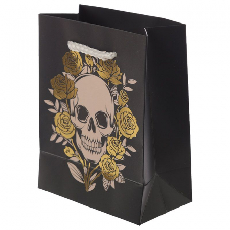 Punga cadou mica - Metallic Skull Roses [2]