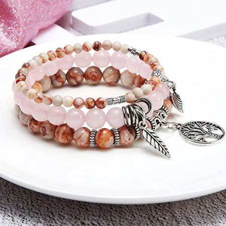 Set bratari Charm Copacul Vietii roz [1]