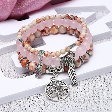 Set bratari Charm Copacul Vietii roz [3]