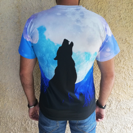 Tricou 3D Wolf Moon Howl [1]