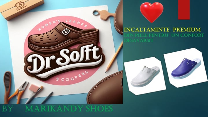 Saboti dama cu talpa ortopedica