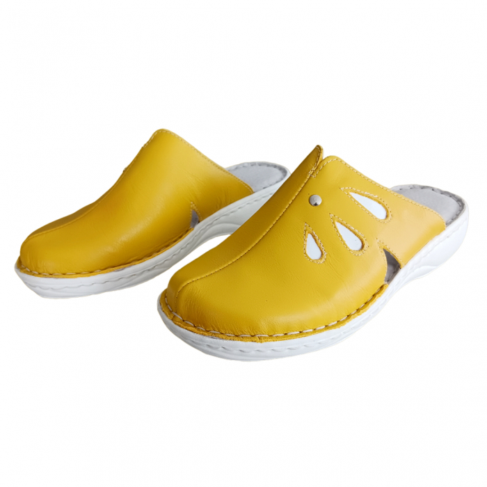 Saboti dama piele naturala 7130-galben [2]
