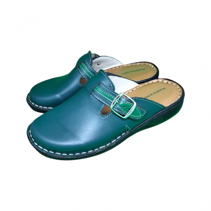 Saboti femei piele naturala 7080 verde [2]