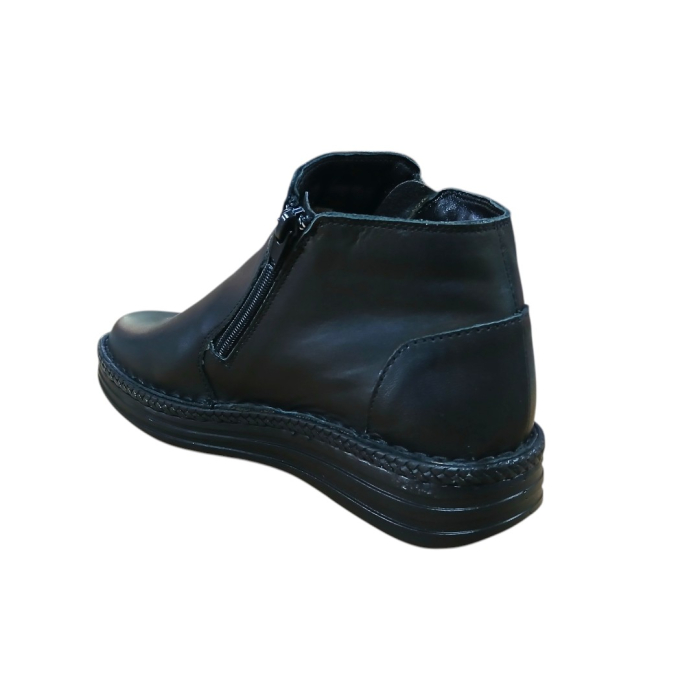 Ghete dama cu fermoar piele naturala 301 negru [4]