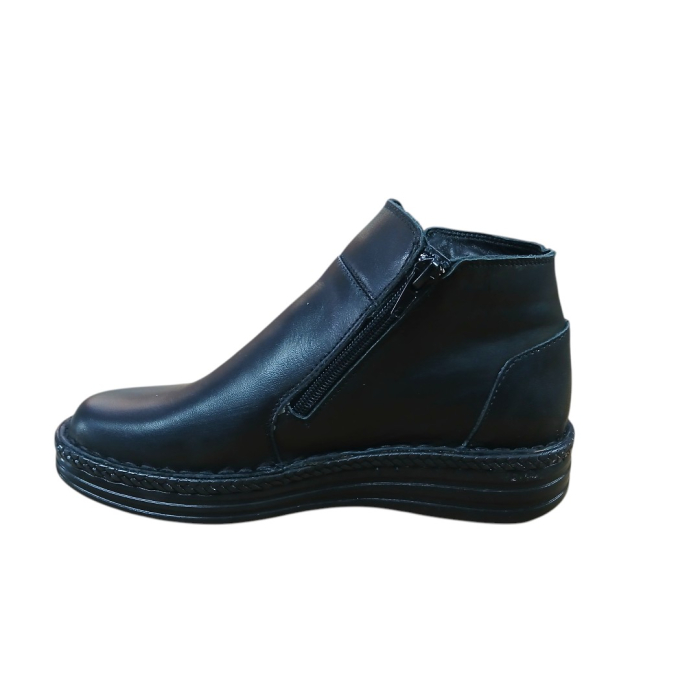 Ghete dama cu fermoar piele naturala 301 negru [3]