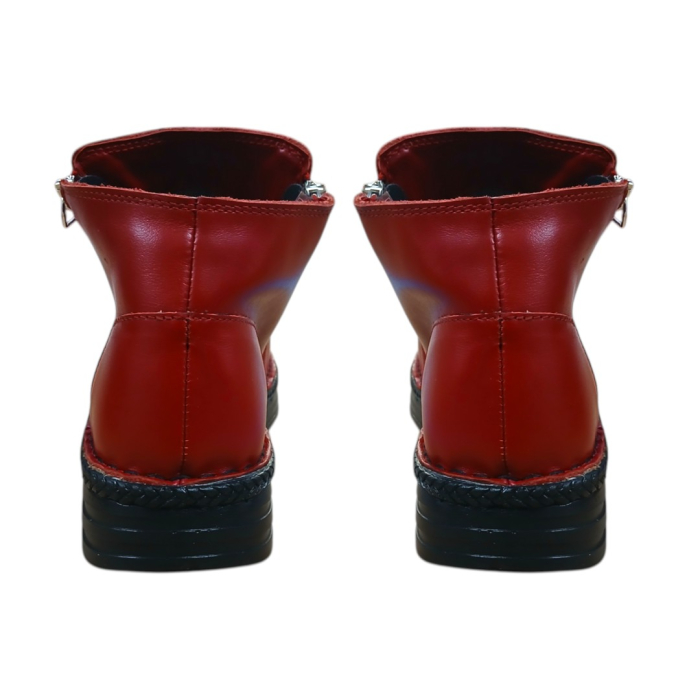 Ghete dama cu fermoar piele naturala 301 vișiniu [5]