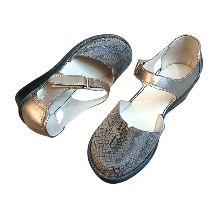 Pantofi Ana cu Imprimeu Șarpe Maro – Talpă de 5,5 cm [4]