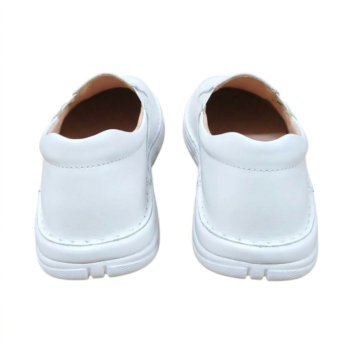 Pantofi Bărbați Perforati din Piele Naturală 8010 Alb [4]