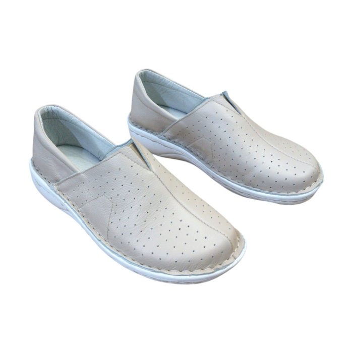 Pantofi Damă din Piele Naturală-Adina crem [3]