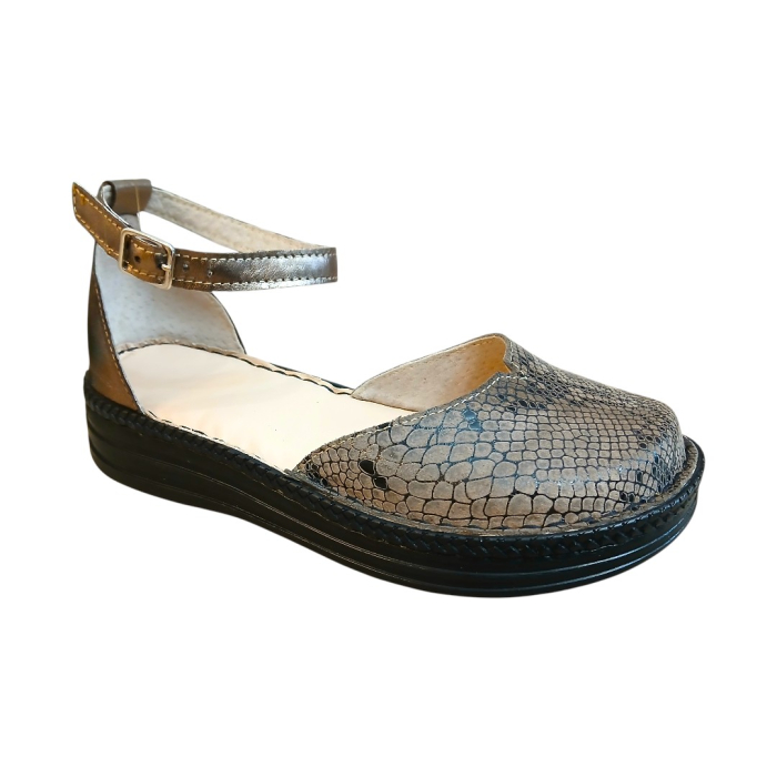 Pantofi Damă din Piele Naturală cu Imprimeu Șarpe-Kitty Maro [2]