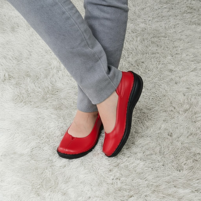 Pantofi dama piele naturala Andrea rosu [2]